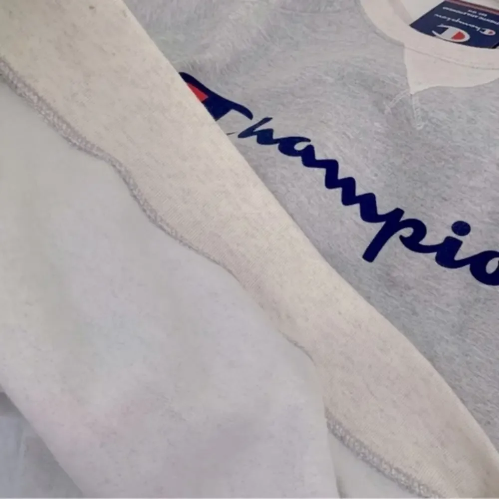 Champion Oxford Fleece pullover sweatshirt grey plus size 4X logo classic - Picture 7 of 13